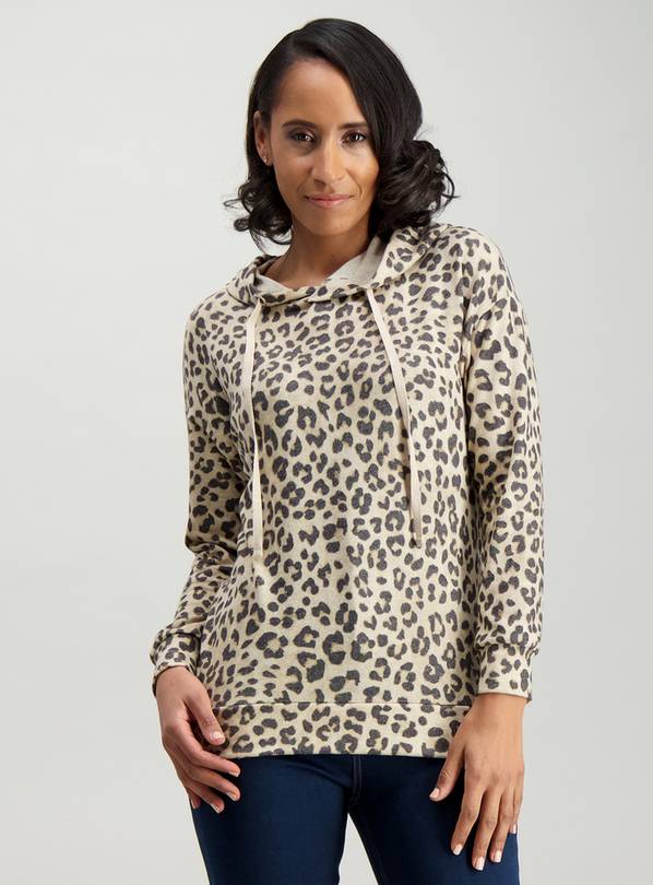 Animal print hoodie sale